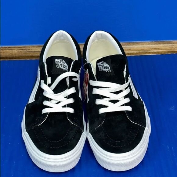 NEW VANS SUEDE CANVAS BLACK / WHITE SHOES 721278 WOMEN’S SIZE 10.5 - Picture 4 of 8